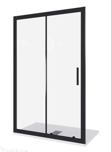 Душевая дверь Good Door  Cofe 110х190 WTW-110-C-B стекло прозрачное, профиль черный