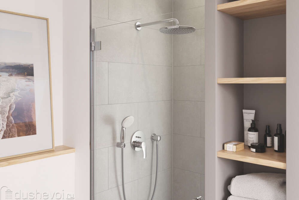 Встраиваемая душевая система Grohe Eurosmart 25288000 без излива, хром –  официальный дилер, купить в Екатеринбурге, Душевой