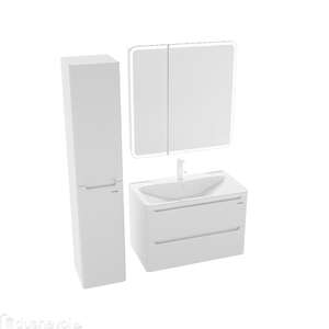 Мебель для ванной комнаты Grossman Адель 80 подвесная, 2 ящика, белая