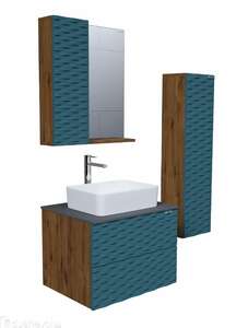 Мебель для ванной комнаты Grossman Альба 65 см, 2 ящика, веллингтон/бриз