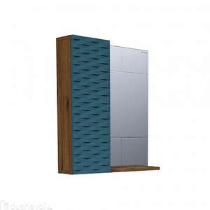 Зеркало со шкафчиком Grossman 206502, Альба 65 см левый, веллингтон/бриз