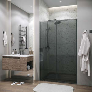 Душевая дверь в нишу Grossman Galaxy 120x195 100.K33.01.120.42.10 стекло тонированное, профиль графит