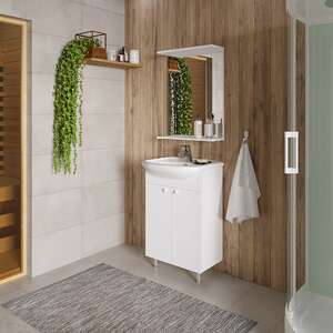 Мебель для ванной комнаты Grossman Крит-Эко 50 см напольная белая