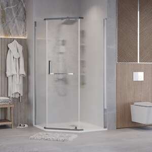 Душевой уголок Grossman Pragma 100x100 302.K33.03.1010.10.02 без поддона, стекло шиншилла, профиль хром