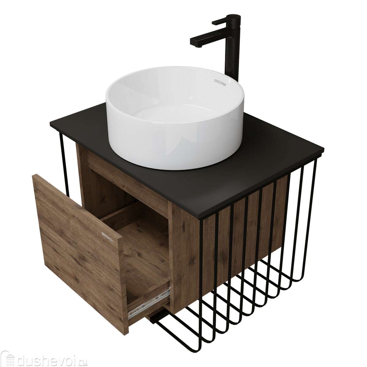 Шкаф с раковиной для ванной комнаты 70 см