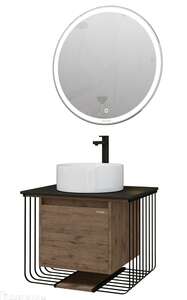 Мебель для ванной комнаты Grossman Винтаж 70 подвесная, 1 ящик, веллингтон/металл