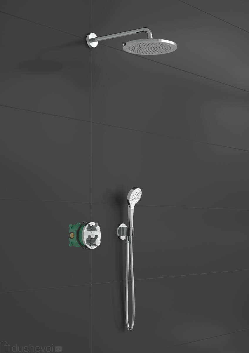 Душевая система Hansgrohe Croma 27954000 с термостатом, без излива, хром  купить в Москве - по низкой цене в интернет-магазине сантехники Dushevoi.ru