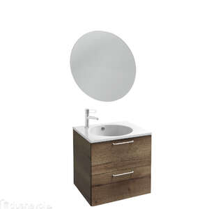 Мебель для ванной комнаты Jacob Delafon EB2520-R5-E5 Odeon Rive Gauche 60, 2 ящика, дуб табак, ручки хром