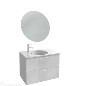 Мебель для ванной комнаты Jacob Delafon EB2522-R5-N18 Odeon Rive Gauche 80, 2 ящика, меламин, белая, ручки хром