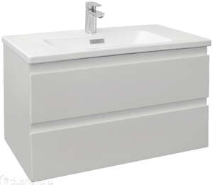 Тумба под раковину Jacob Delafon EB2053-J55, Madeleine 80 см EB2053-J55 подвесная, цвет светло-серый матовый