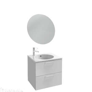 Мебель для ванной комнаты Jacob Delafon Odeon Rive Gauche 60, 2 ящика, меламин, белая, ручки хром