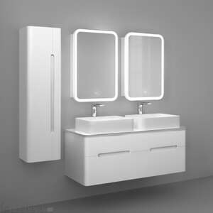 Мебель для ванной комнаты Jorno Bosko 120 см подвесная, белая