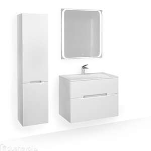 Мебель для ванной комнаты Jorno Modul 77 см белая, 2 ящика