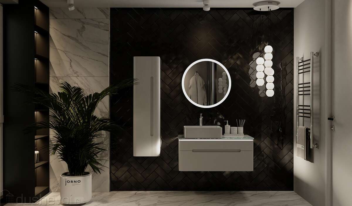 Столешница в ванную с подсветкой