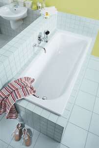 Стальная ванна Kaldewei Saniform Plus 1116.3000.3001 С противоскользящим покрытием и покрытием Easy Clean 150x70