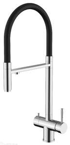 Cмеситель для кухни Knotlor Infinity SS-16 с гибким изливом и подключением фильтра,матовая сталь