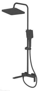 Душевая стойка Knotlor Stable KN-23/BL с изливом, черная матовая