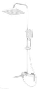 Душевая стойка Knotlor Stable KN-23/WY с изливом, белая матовая