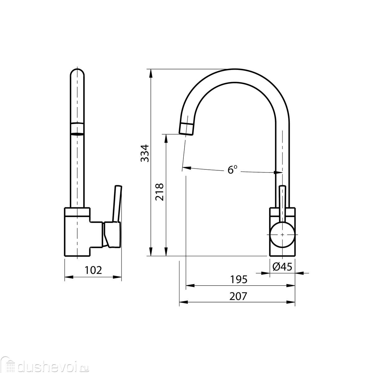 Смеситель для мойки Koller Pool Orion OR0500 хром купить в Санкт-Петербурге  - цена 8077 руб в интернет-магазине сантехники Dushevoi.ru