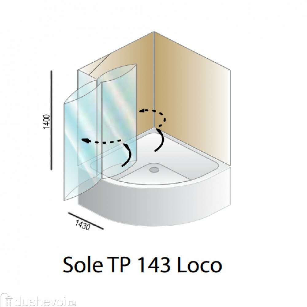 Шторка для ванны Kolpa-San Sole TP 143 Loco L купить в Москве - по низкой  цене в интернет-магазине сантехники Dushevoi.ru