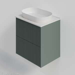 Мебель для ванной комнаты La Fenice Terra TWIN 60 см, подвесная, 2 ящика, Grigio