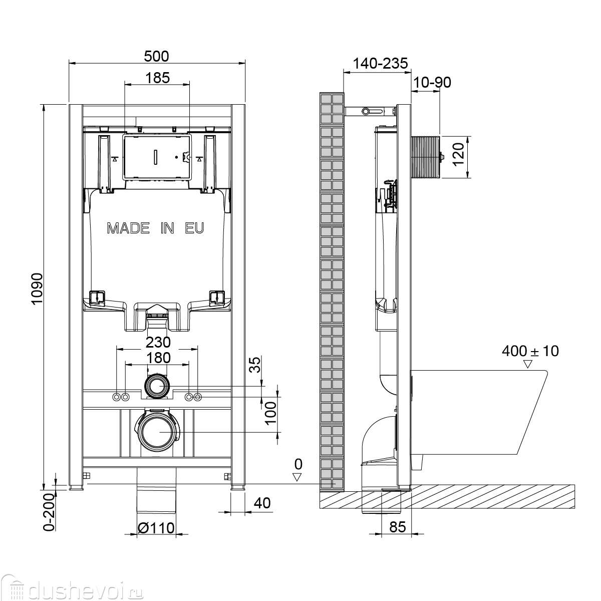 Комплект 3в1 Lemark Glazer 100803429 безободковый, с сиденьем микролифт,  белый, кнопка хром купить в Чехове - цена 39730 руб в интернет-магазине  сантехники Dushevoi.ru