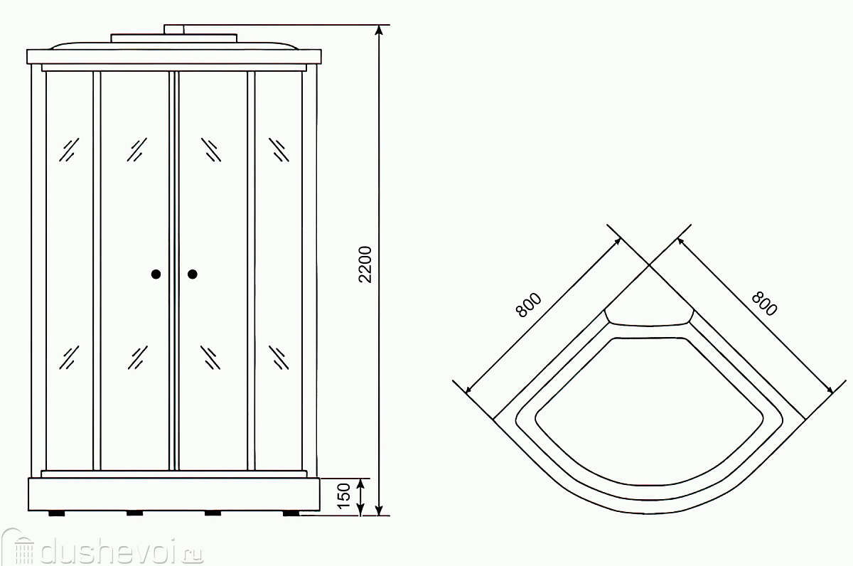 Душевая кабина 80x80 Loranto CS-005 M 80*80*220 купить в Москве - по низкой  цене в интернет-магазине сантехники Dushevoi.ru