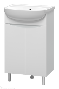 Мебель для ванной комнаты Misty Смайл 50 см напольная, белая