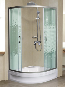 Душевой уголок Мономах ДУ 70/180 МЗ с поддоном, стекло с рисунком, профиль хром