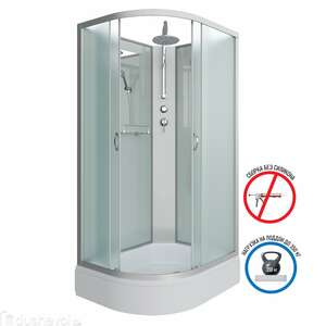 Душевая кабина Niagara Classic 130x90 NG-33394-14RBKT средний поддон, стекло матовое, профиль серебро, правая