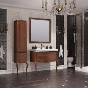 Мебель для ванной комнаты Opadiris Фреско 105 светлый орех с черной патиной