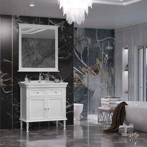 Мебель для ванной комнаты Opadiris Кантара 85 напольный, белый матовый