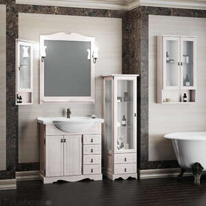 Мебель для ванной комнаты Opadiris Клио 85 см белая