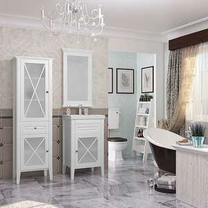 Мебель для ванной комнаты Opadiris Палермо 50 правая, белая