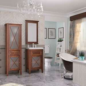 Мебель для ванной комнаты Opadiris Палермо 50 правая, светлый орех
