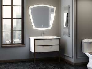 Мебель для ванной комнаты Opadiris Риголетто 90 белый, светлый орех
