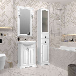 Мебель для ванной комнаты Opadiris Риспекто 55 см белый матовый
