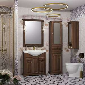 Мебель для ванной комнаты Opadiris Риспекто 80 см орех антикварный