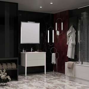 Мебель для ванной комнаты Opadiris Рубинно 90 см,  серый