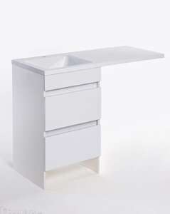 Комплект мебели Orange Optima Op-110TUW+RAL 110 см, левая, напольная, белая глянцевая