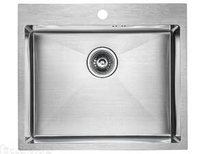Мойка для кухни нержавеющая Paulmark AISI201 Brim PM215951-BS брашированная нерж. сталь 59 см