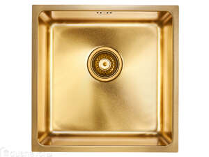 Мойка для кухни нержавеющая Paulmark AISI304 Lassan PM304444-BG брашированное золото 44 см