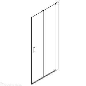 Душевая дверь RGW 70 см RGW-2882 (P) стекло прозрачное, профиль хром