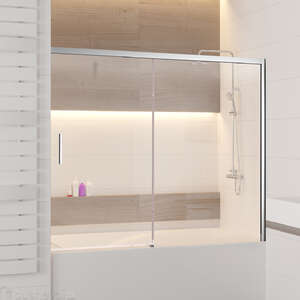 Шторка для ванны RGW Screens SC-45 170 см прозрачное стекло, профиль хром