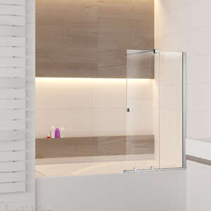 Шторка для ванны RGW Screens SC-46 90 см прозрачное стекло, профиль хром
