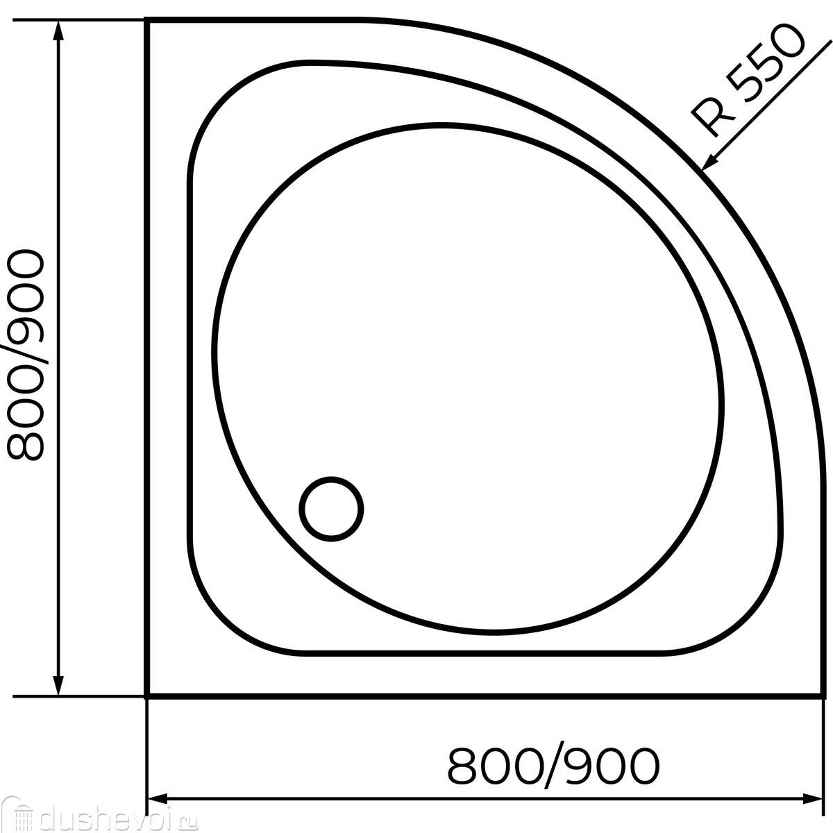 Душевой поддон RGW SMC/R W 90x90 белый купить в Нефтеюганске - цена 8844  руб в интернет-магазине сантехники Dushevoi.ru