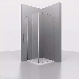 Боковая стенка RGW Z-05 80х195 см для душевой двери, профиль хром, стекло прозрачное 6 мм