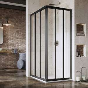 Душевой уголок Ravak ASRV3-80 черный+Transparent