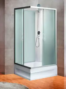Душевая кабина River QUADRO Б/К XL 120/80/41 MT стекло матовое, профиль матовый хром