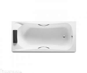 Акриловая ванна Roca Becool 170x80 прямоугольная, с отверстиями для ручек, белая ZRU9302852